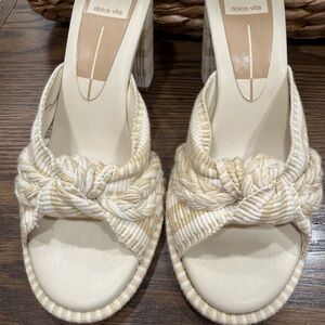 Worn once: Dolce Vita Cream and Tan Knotted Heels